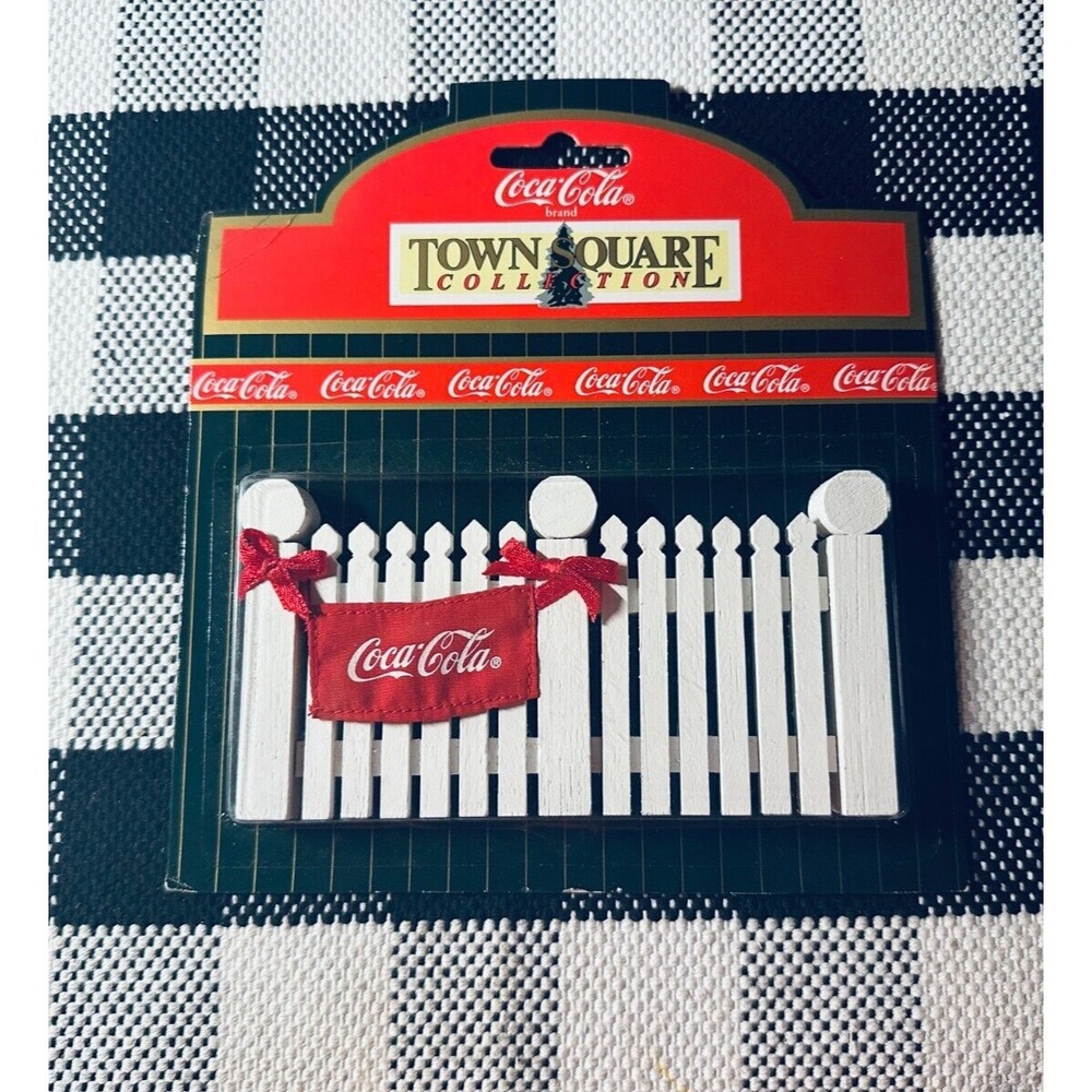 Coca-Cola Town Square Collection Accessories Fence With Banner #CG2428